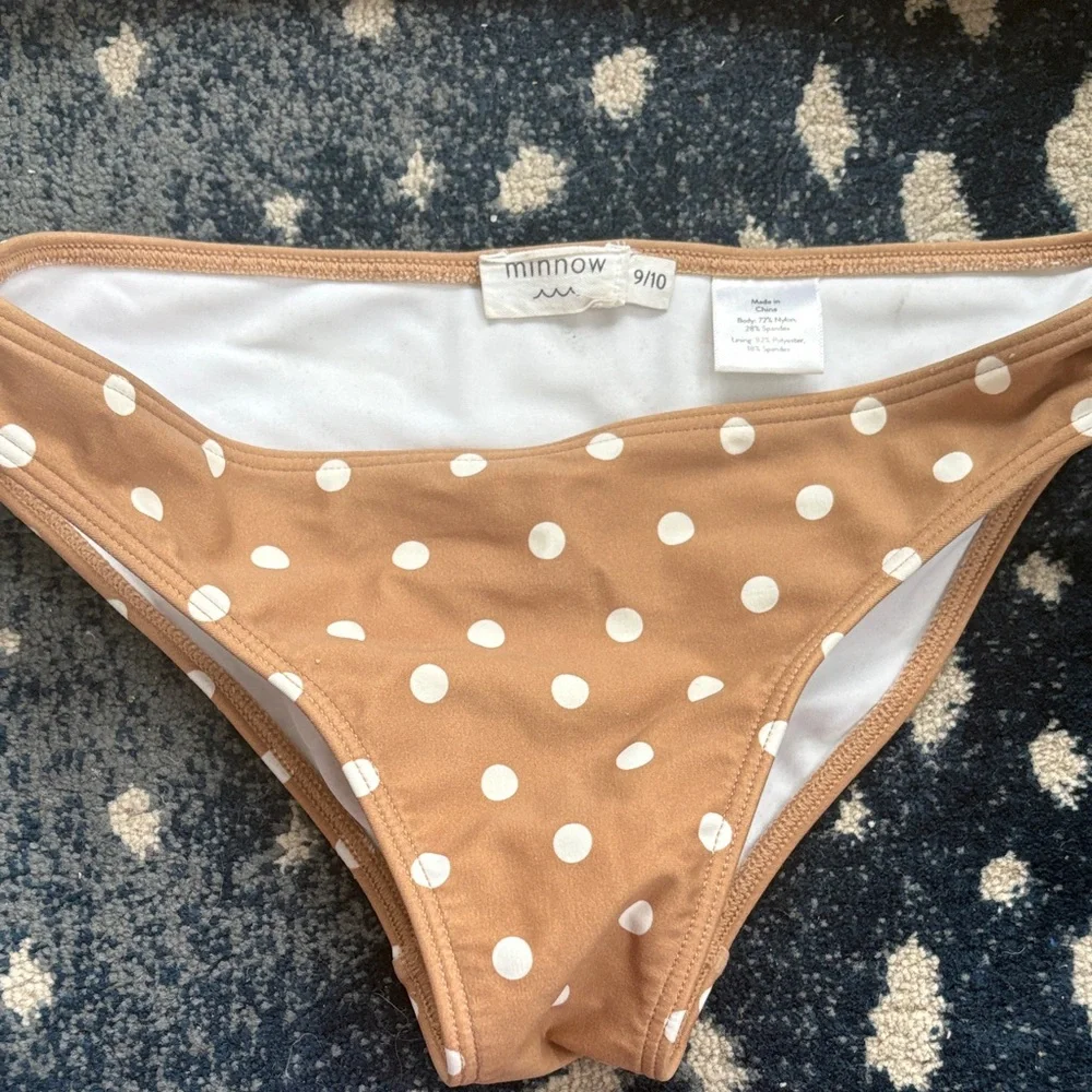 Minnow - brown and cream Polka Dot Bikini Set - Picture 3 of 5